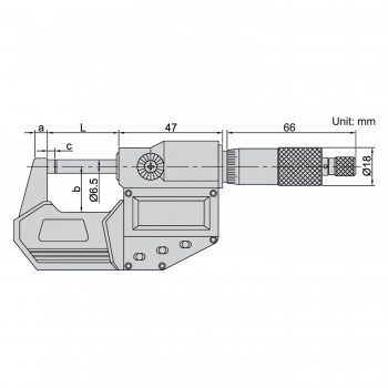Metrik Dijital Dış Çap Mikrometresi 50-75mm INSIZE 3108-75A