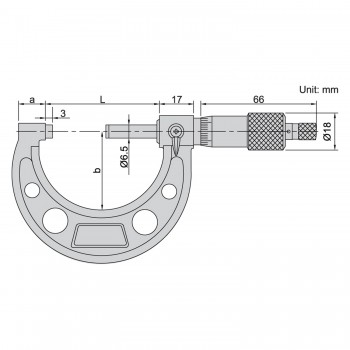 Mekanik Dış Çap Mikrometresi 25mm INSIZE 3203-25A