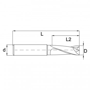 İki Ağız Kısa Karbür Frezeler MRK - 80204050 4* 14* 50 mm- Z2