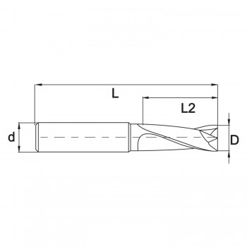 İki Ağız Uzun Karbür Frezeler MRK - 80216125 16* 125 mm- Z2