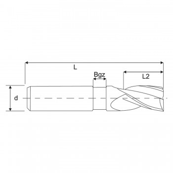 Dört Ağız Standart Boy Köşe Radüs Freze – Tialn -  MRK  834030575 3 * 75 mm - Z 4